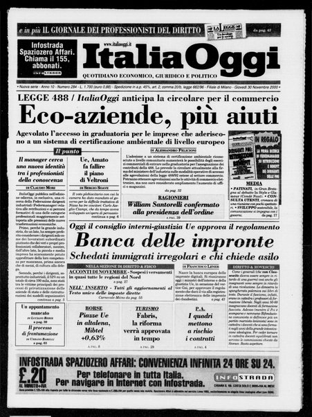 Italia oggi : quotidiano di economia finanza e politica